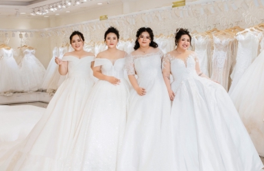 Top 5 kiểu váy cưới màu trắng giúp cô dâu mập đẹp lung linh